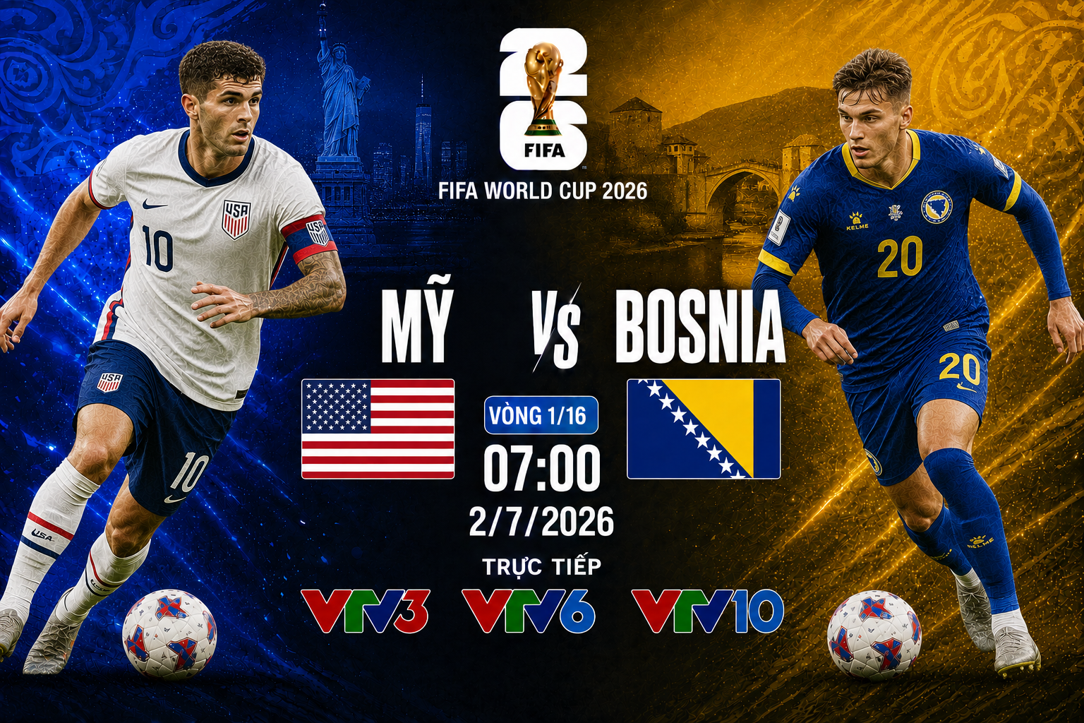 OK9: Soi kèo Mỹ vs Bosnia & Herzegovina tại World Cup 2026